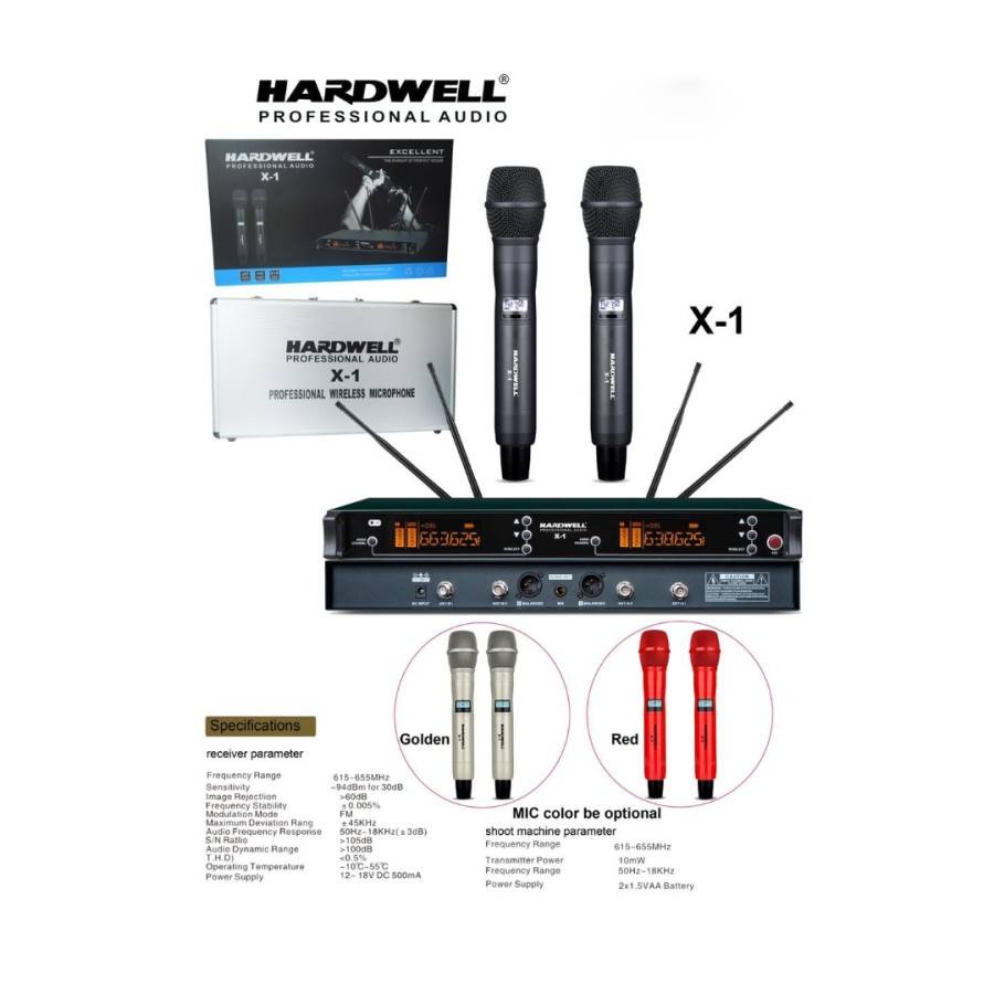 Mic Wireless Hardwell X1 / Hardwell X 1 / Hardwell X-1 Handle Original