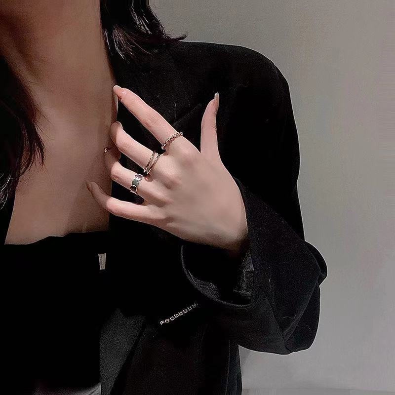 Set Cincin Model Terbuka Gaya Korea Untuk Wanita