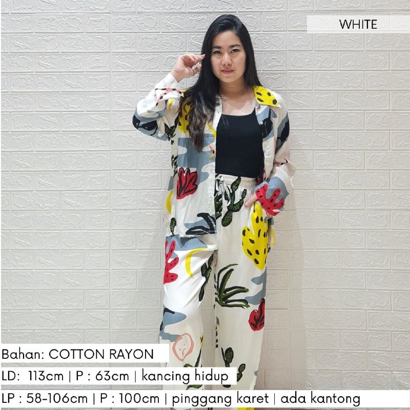 3598 hawai long shirt one set