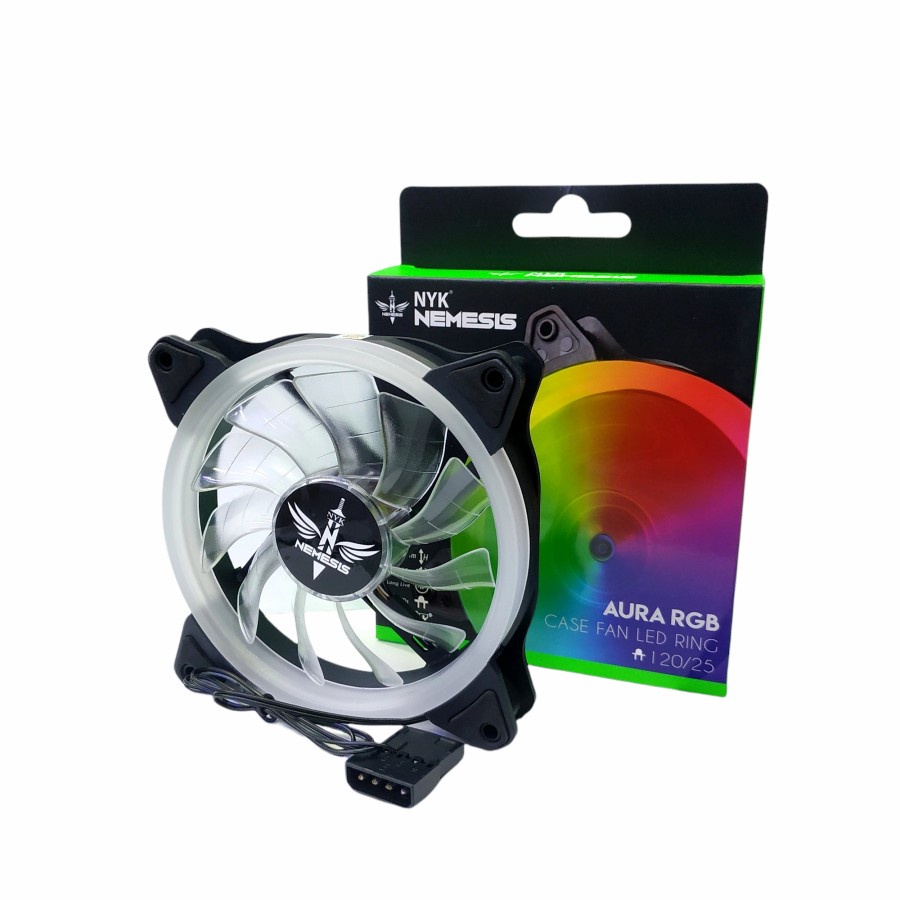 Fan Case PC Kipas Casing 12cm NYK Nemesis Aura RGB