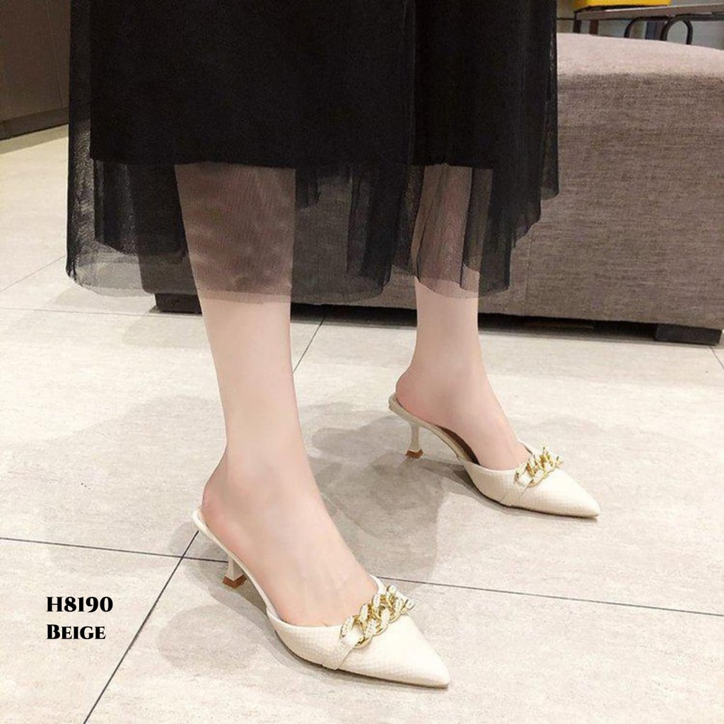 RESTOCK  WYN HIGH HEELS SLOPE FASHION KOREA H8190