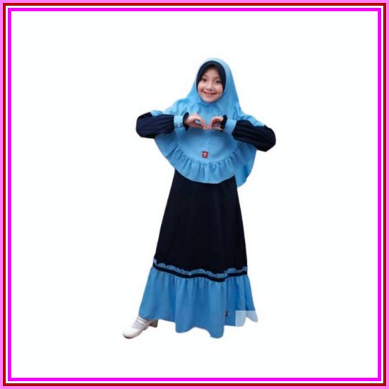 Gamis Muslim Anggrek Bordir Bahan Sifon Warna Merah Maroon Big Sale Terbagus Gamis Anak Tanggung Mam