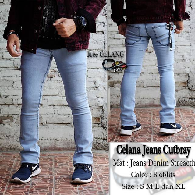 Celana jeans cutbray pria premium / cutbray jeans