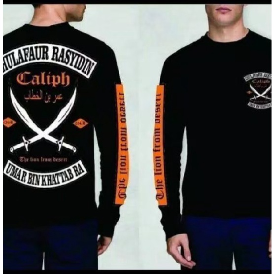 kaos muslim lengan panjang//kaos pria lengan panjang //kaos khalifah umar bin khattab
