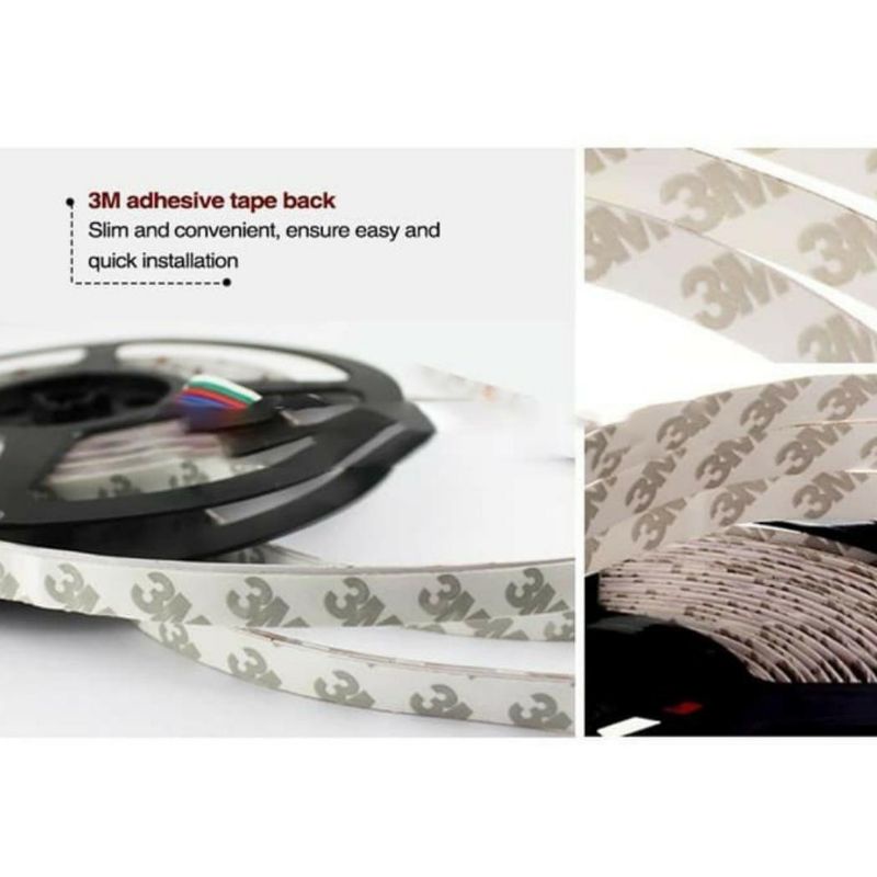 led strip flexible waterproof 5050 RGB + remote + adaptor / paket lengkap