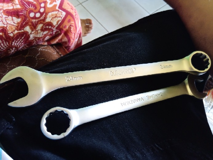 Kunci Ring Pas 17 19 21 22 Mm Hd Satin Crv Chrome Vanadium Kunci Baut