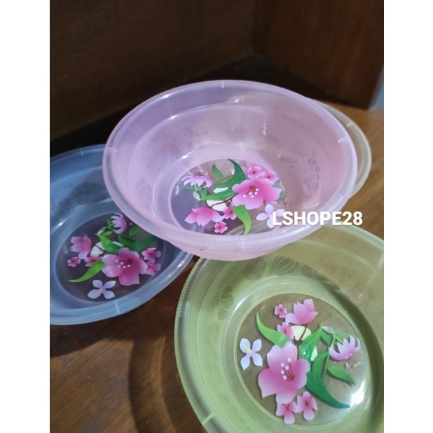 Waskom cuci sayur buah motif bunga.Waskom plastik nagata.Baskom cuci beras sayur buah.Waskom nagata 