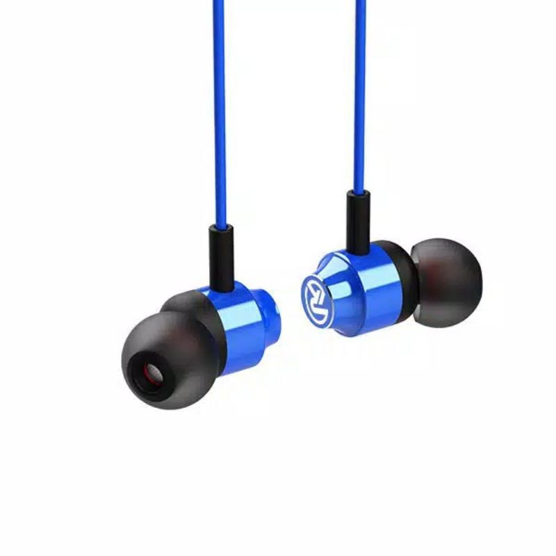 Roker Handsfree Blue Premium RK39K Stereo Sound Earphones With Volume Switch Mic