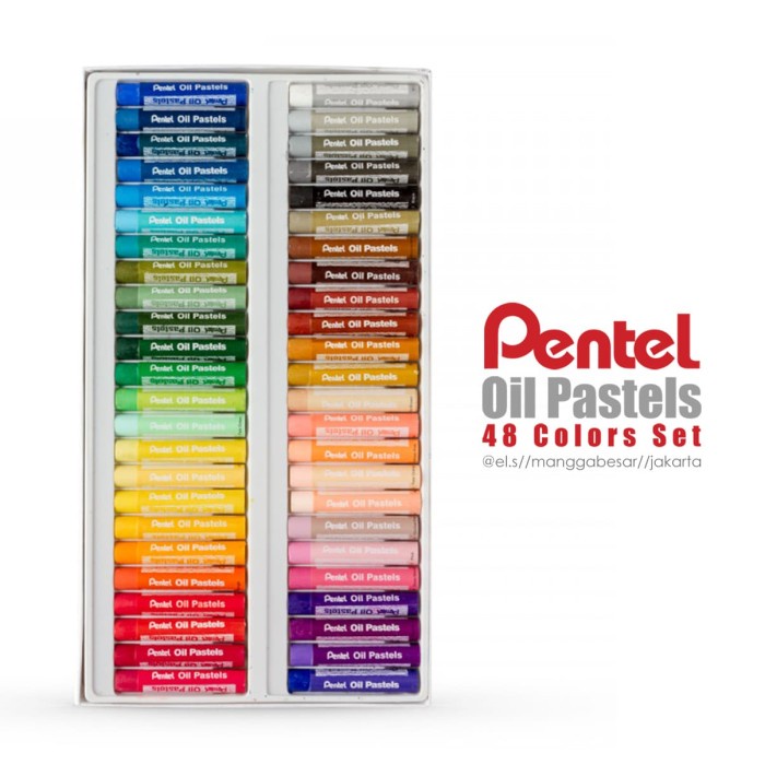 

PASTEL-DRY-OIL- PENTEL OIL PASTELS SET 48 WARNA -OIL-DRY-PASTEL.
