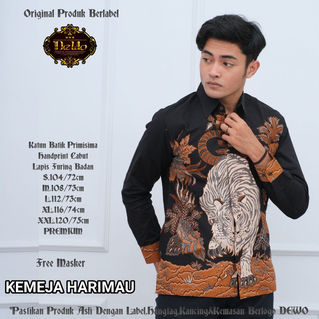 HARIMAU DEWO BATIKSOLOAMANAH KEMEJA BAJU BATIK PRIA SOLO LENGAN PANJANG PENDEK LAPIS FURING ATASAN BATIK PREMIUM MODERN KATUN HALUS WARASTIKA ABIYAKTA SEMAR HITAM DEWARUCI MODHANG 2 BIMASENA ABINAWA DEWARI ADYATAMA GARDHANA WIWASATA KOPI HITAM ADIKARA