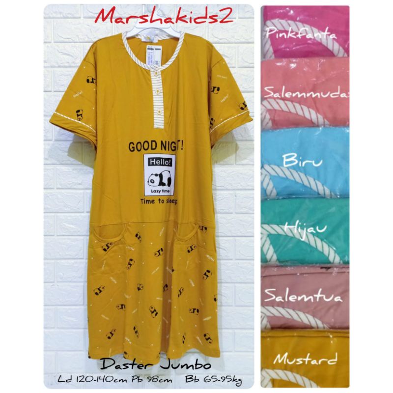 Daster kaos jumbo dewasa Tiana  size Ld 120cm-140cm daster kaos jumbo size pendek lorita by Sofie