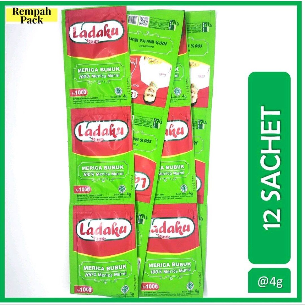 

LADAKU MERICA BUBUK ISI 12 SACHET. HARGA GROSIR. ORIGIN