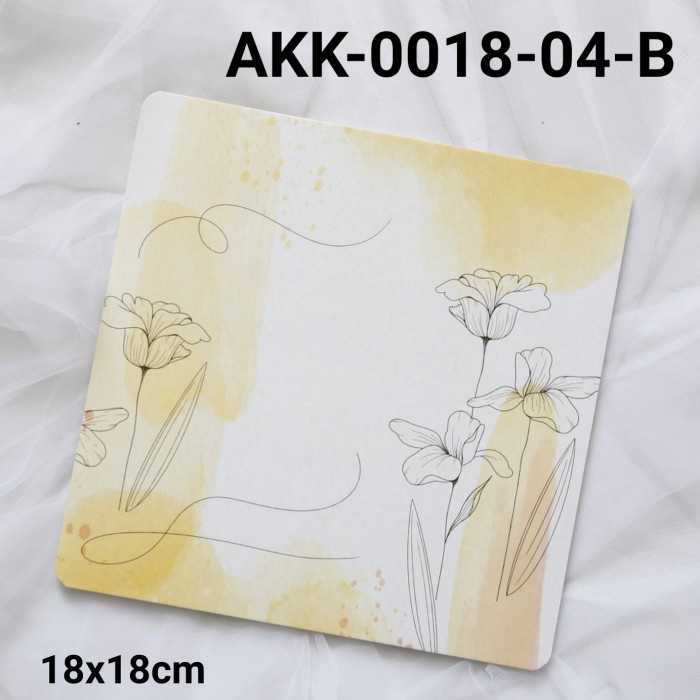 

GR-AKK-0018-04 CAKE BOARD TATAKAN ALAS KUE KOTAK 18CM BUNGA WATERCOLOR TERMURAH