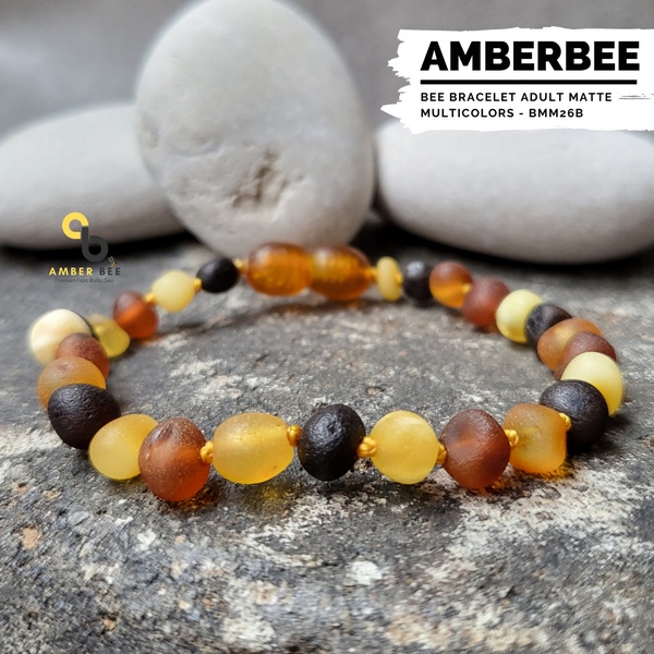 Gelang Amber Dewasa Premium 16cm Mate Multicolor BMM26B By Amber Bee