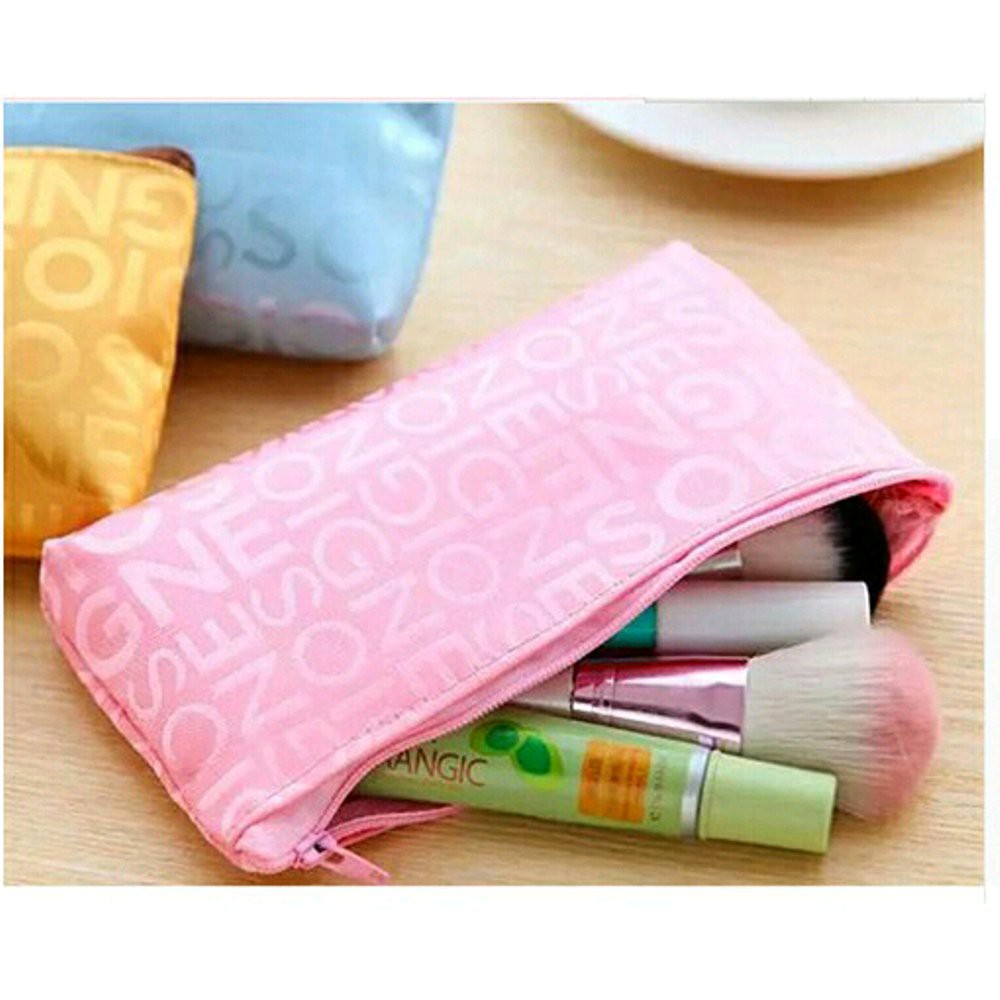 Dompet Make Up Travel Serbaguna Tempat Pensil ABC Kain Tahan Air Tempat Kosmetik Portable