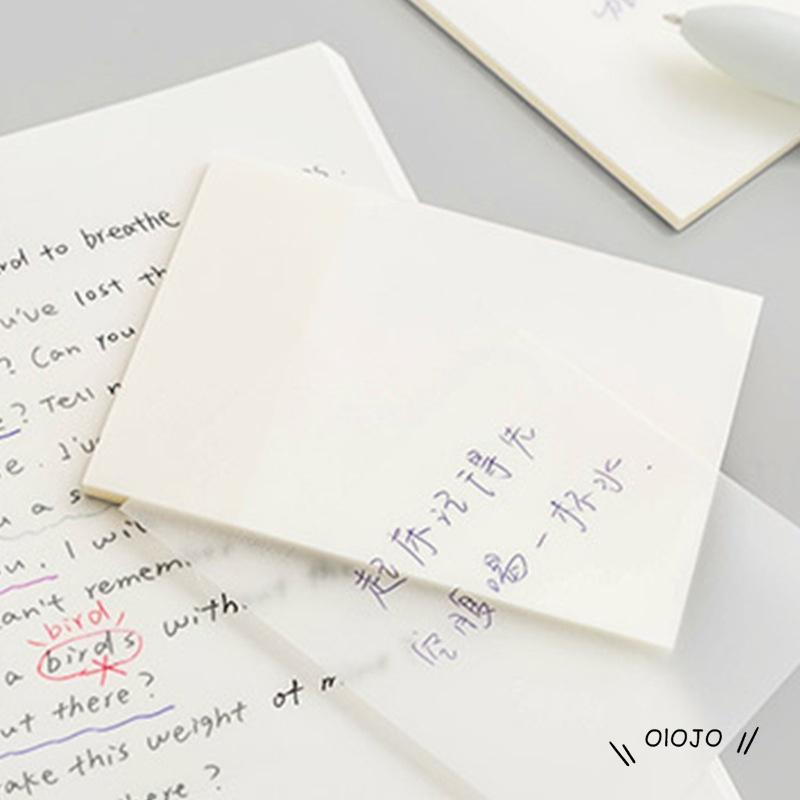 【COD】Sticky Note Transparan Anti Air Bahan Plastik Untuk Kantor / Sekolah