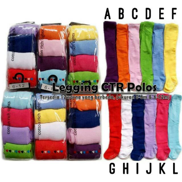 Legging Cotton Rich Polos - 4pc - Legging Bayi