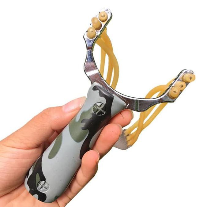 Ketapel Berburu Slingshot Camo Aluminium Catapult Handheld Survival