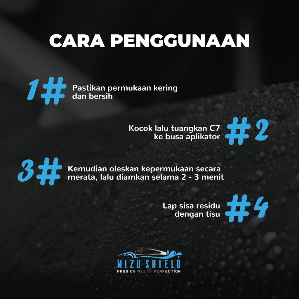 Penghitam Body Kasar Motor Semi Permanen by Mizu Shield C7-2