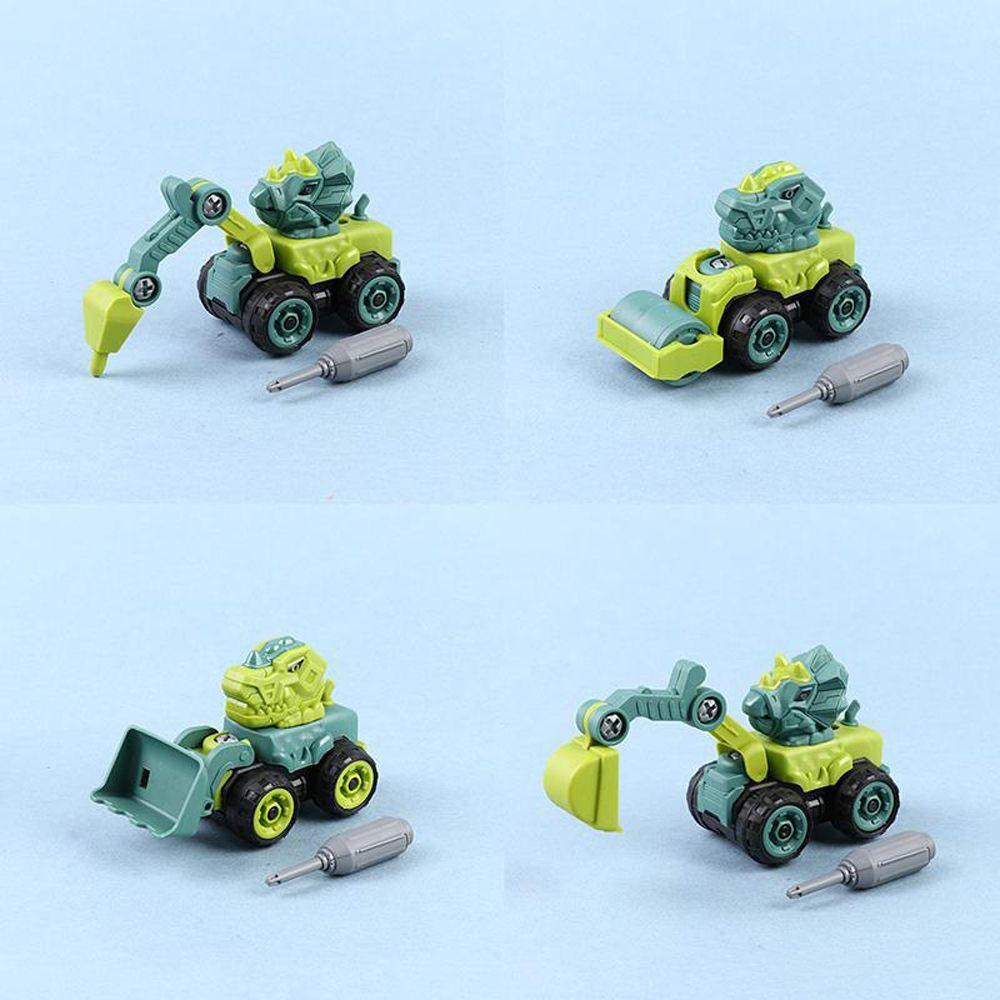 Nickolas1 Mainan Mobil Dinosaurus Belajar Kreatif Hadiah Menakjubkan Model Mobil Transportasi Excavator DIY Model Konstruksi Mainan Anak Hadiah Mobil Tim Teknik