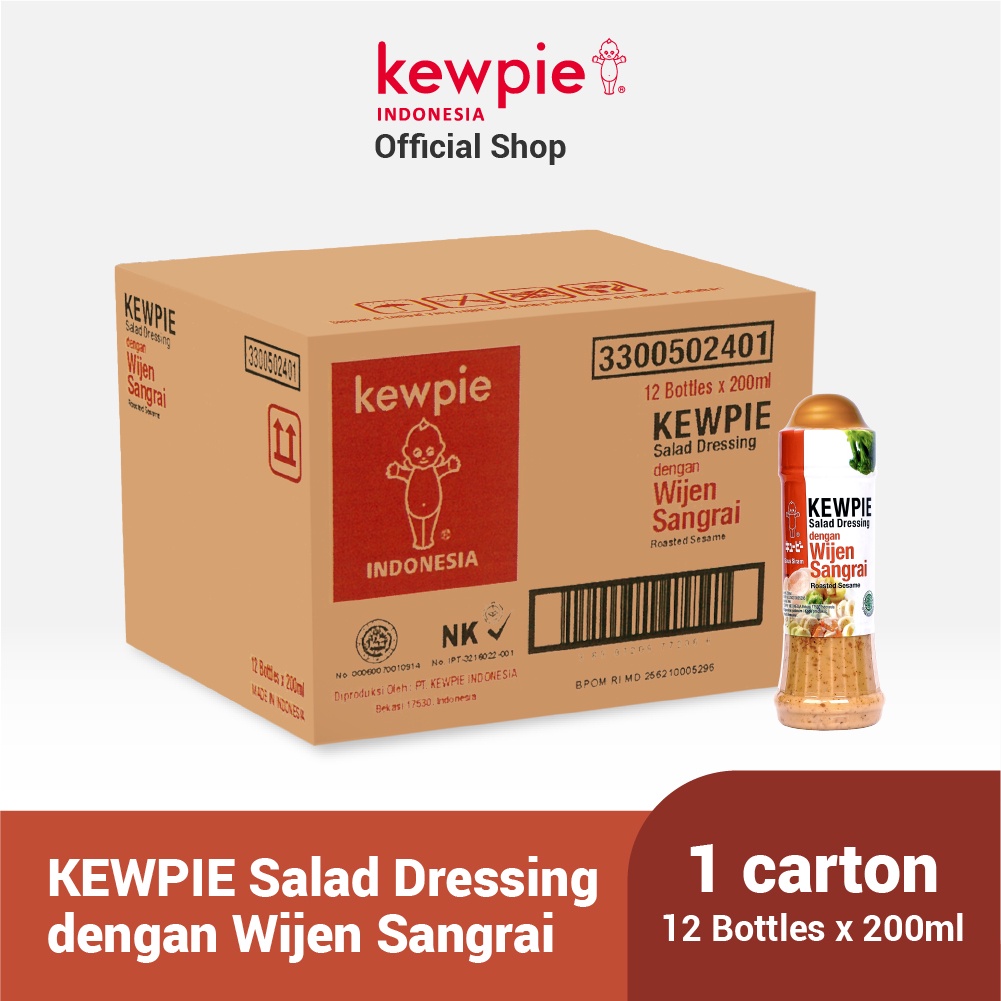 Jual KEWPIE Salad Dressing Dengan Wijen Sangrai 200 ml (Per Carton