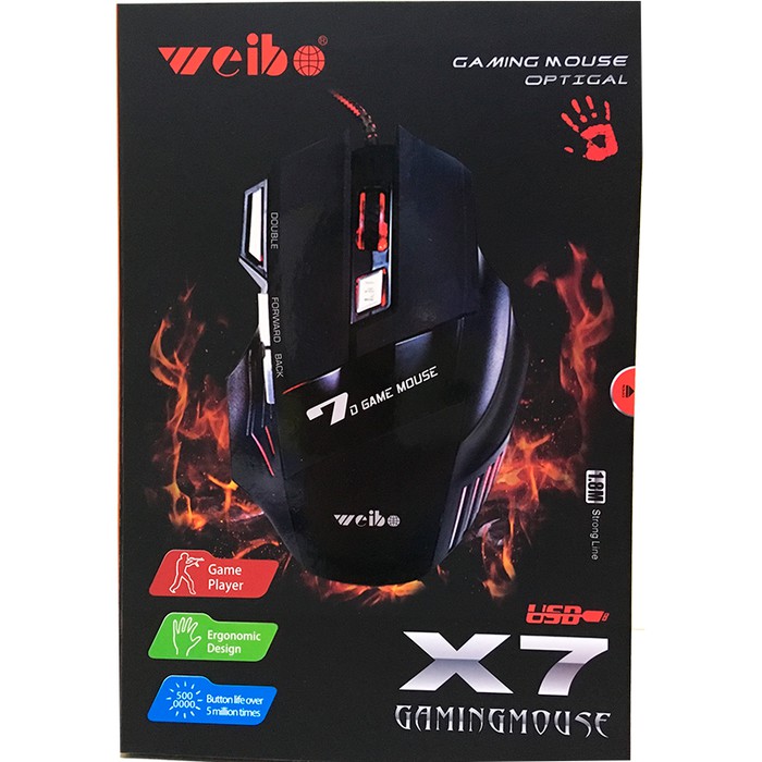 Terlaris MOUSE GAMING WEIBO X7, GAME MOUSE OPTIGAL MURAH Limited!