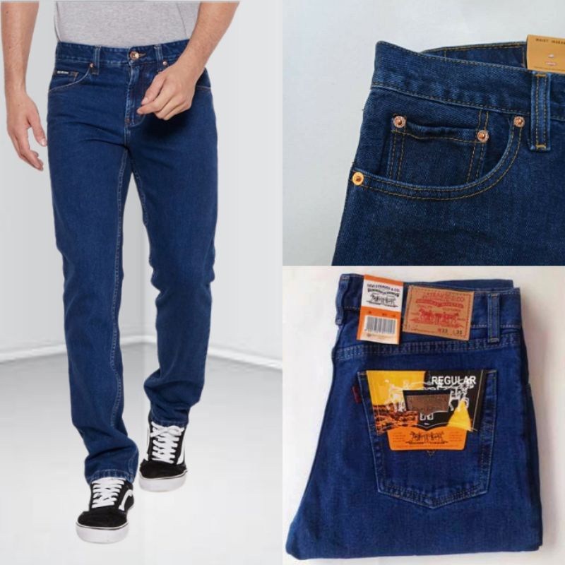 Celana jeans standart / jeans reguler pria - basic Celana panjang- Jeans cowok cowo