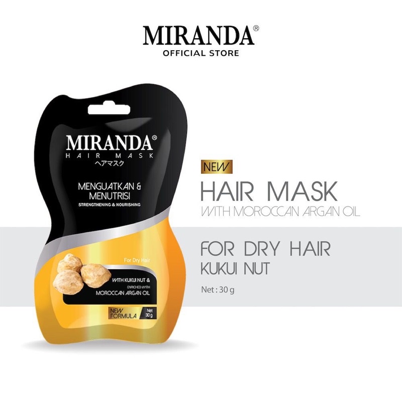 MIRANDA HAIR MASK / HAIR MASK MIRANDA SACHET / MASKER RAMBUT MIRANDA