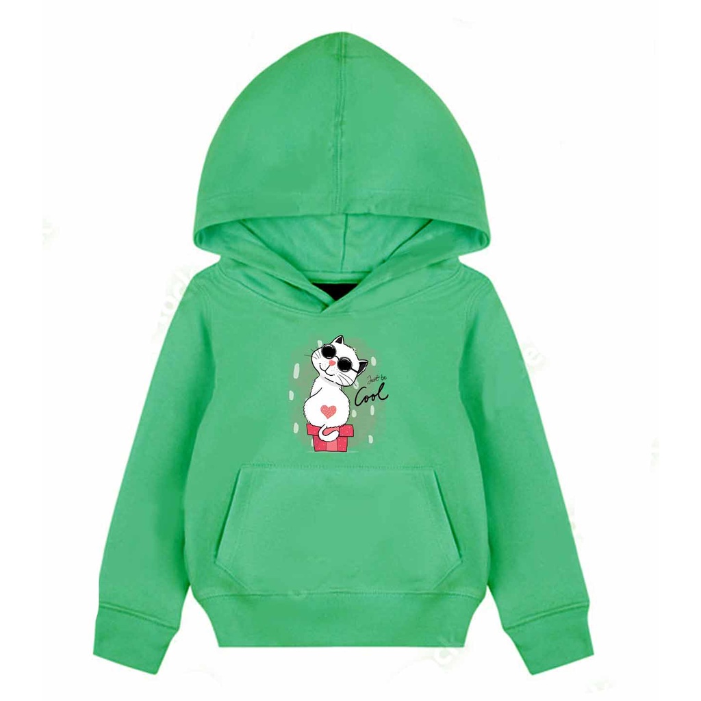 Hoodie Anak Cat Cool Sweater Pakaian Fleece M - XL