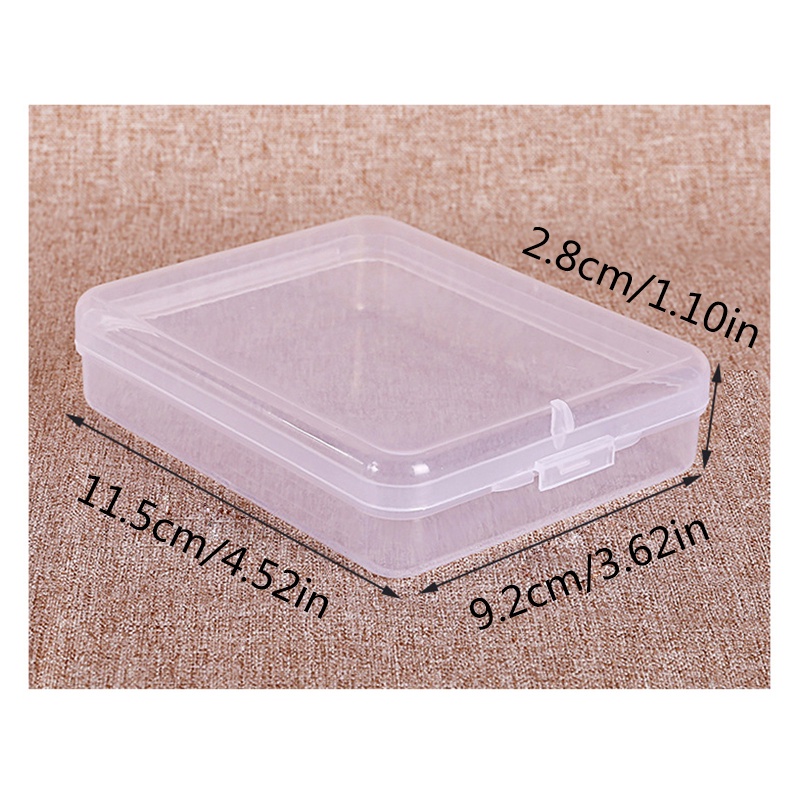 Transparent Square Plastic Cosmetics Storage Box / Portable Waterproof Mask Cotton Swab Container