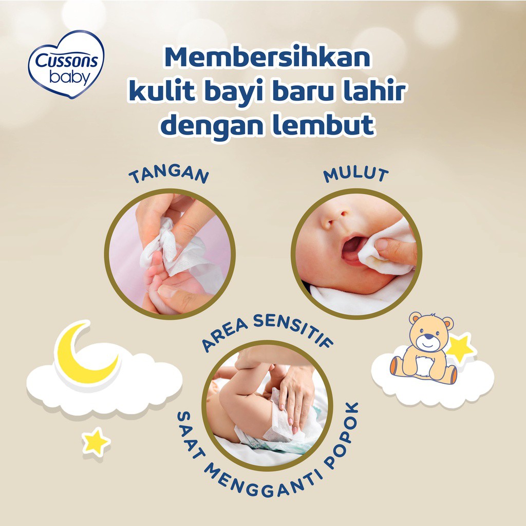 Cussons Baby Wipes - Tisu Basah Bayi - Ganti Popok 45's | Beli 1 Gratis 1