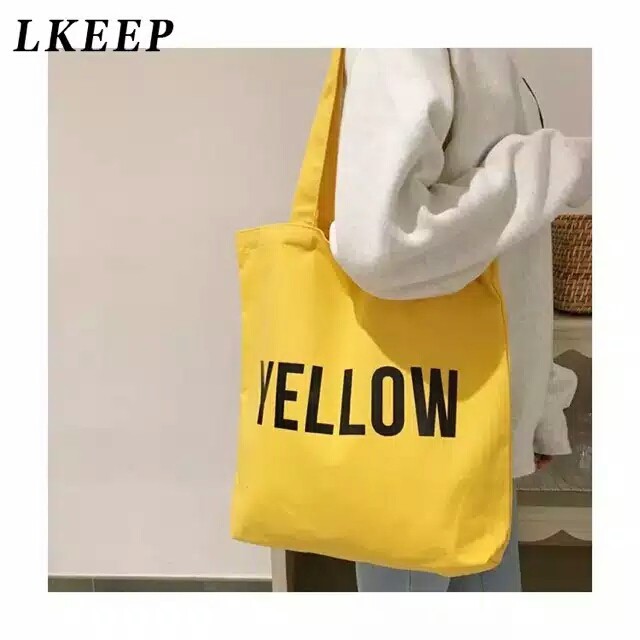 YA 495 - TOTE BAG KANVAS POLOS SIMPEL WANITA