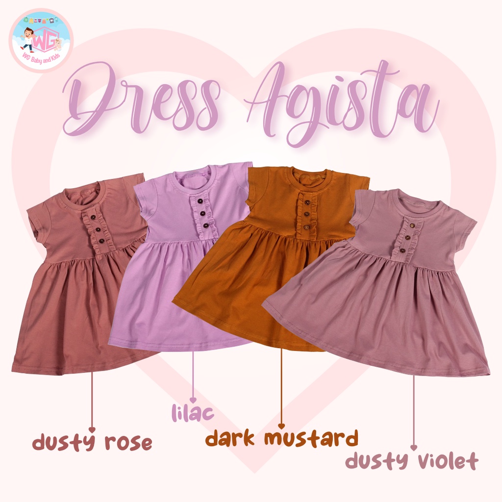 Dress Agista Pakaian Bayi & Anak Perempuan 0-4tahun Katun