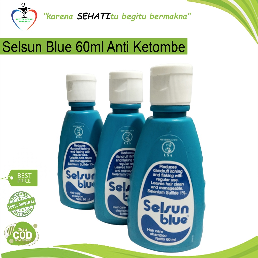 Selsun Blue 60ml Shampoo Anti Dandruff Ketombe