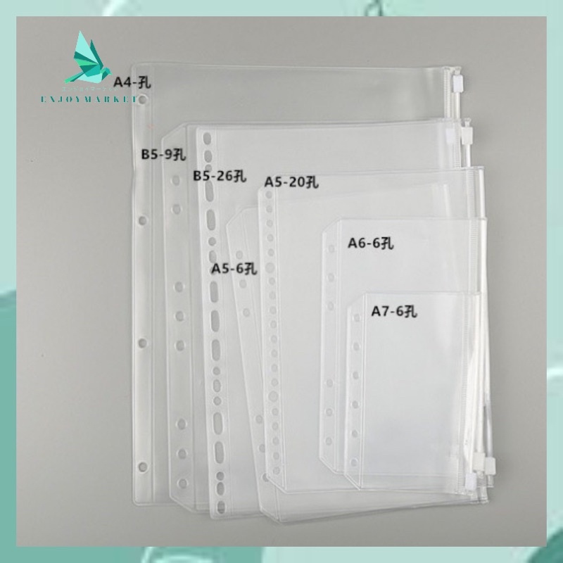 

Ziplock Binder Pocket Transparant Sleeve Zipper Binder A5 A6 A7 B5 A4 ziplock 6 Lubang Ziplock 20 Lubang