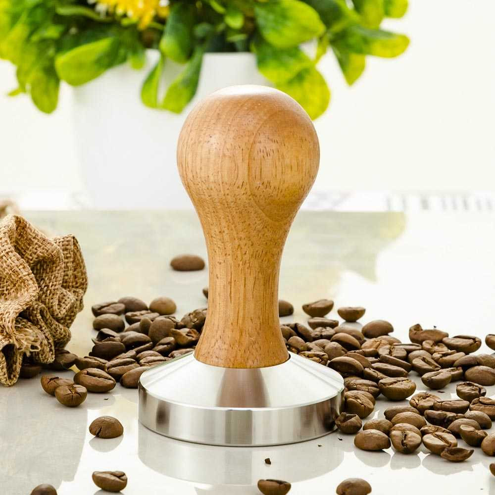 LCKMNOFFCL OneTwoCups Tamper Kopi Espresso Press Filler Powder Hammer 51mm - T15