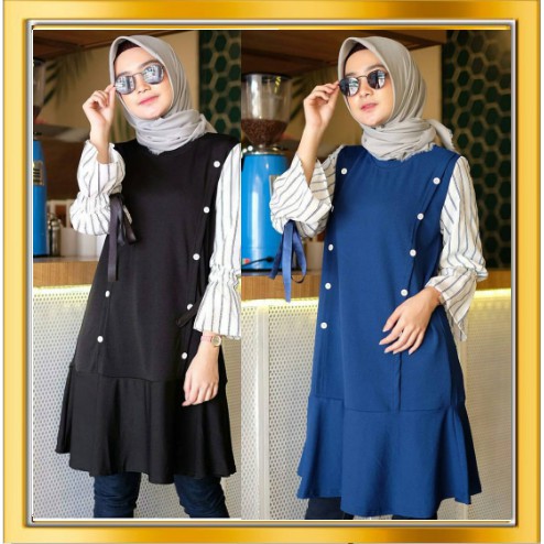 Haniya Tunic Teen Tunik Remaja Brown S by Yasmeera Toyobo Fodu HQ ied series lebaran