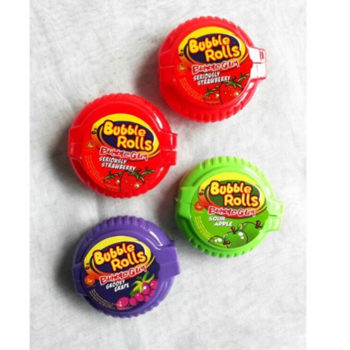 Permen Karet Bubble Gum Rolls 8g SATUAN Aneka Rasa Buah Buahan