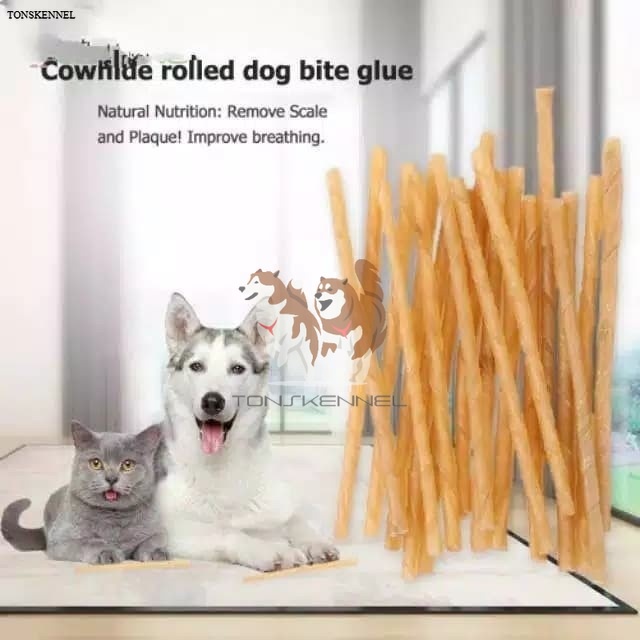 Tulang Gigit Twist Stick PER PCS / Snack Anjing &quot;DOG RAWHIDE&quot; Cemilan Makanan Hewan Dogfood