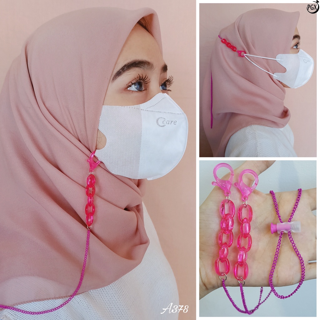 PGX Strap Masker 2in1 Konektor Headloop Tali Masker Kalung Masker Rantai Aksesoris Fashion - A371