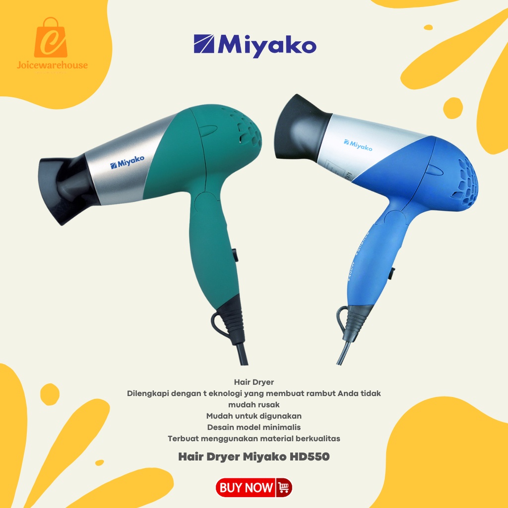 Hair Dryer Miyako HD550 / HD 550 (Pengering Rambut)