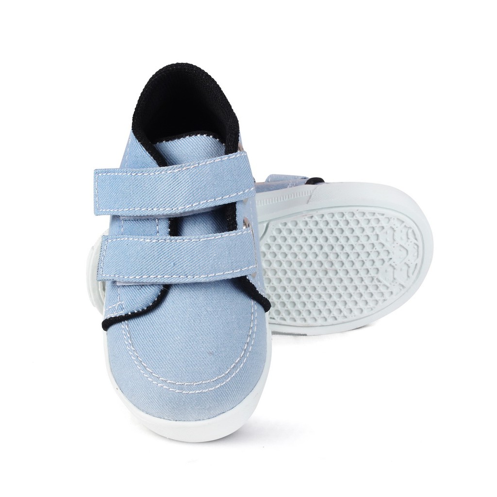 sepatu anak laki laki denim velcro A01 Biru