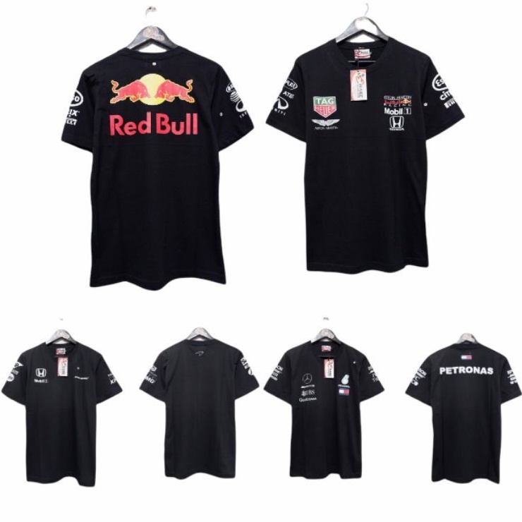 Kaos Chase Authentic Red Bull Mobil Honda Petronas Hitam