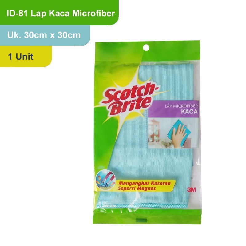 SCOTCH BRITE - Lap Kaca Microfiber Anti Gores | Kain Pembersih Kaca