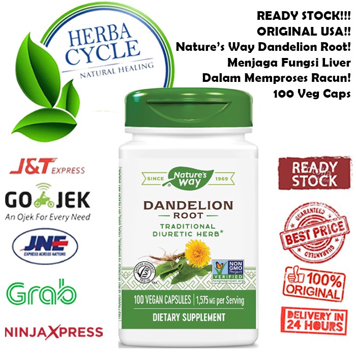 Nature Way Dandelion Root 525 mg 100 Veg ORI USA Herbal