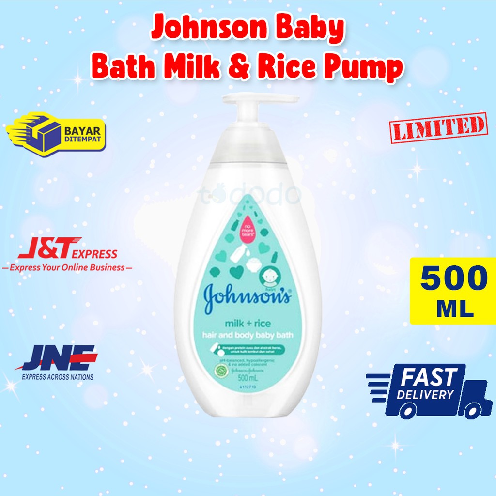 Johnson Baby Bath Milk &amp; Rice Pump 500ml - Sabun Mandi Bayi