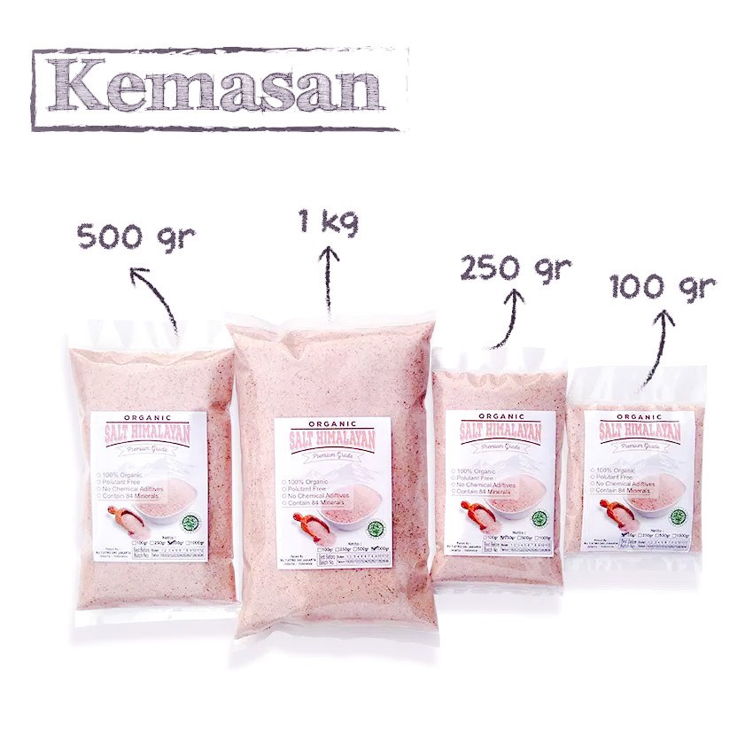 Garam Himalaya - Organic Pink Salt Himalayan Cristal Salt Fine Premium Quality / Terbaik