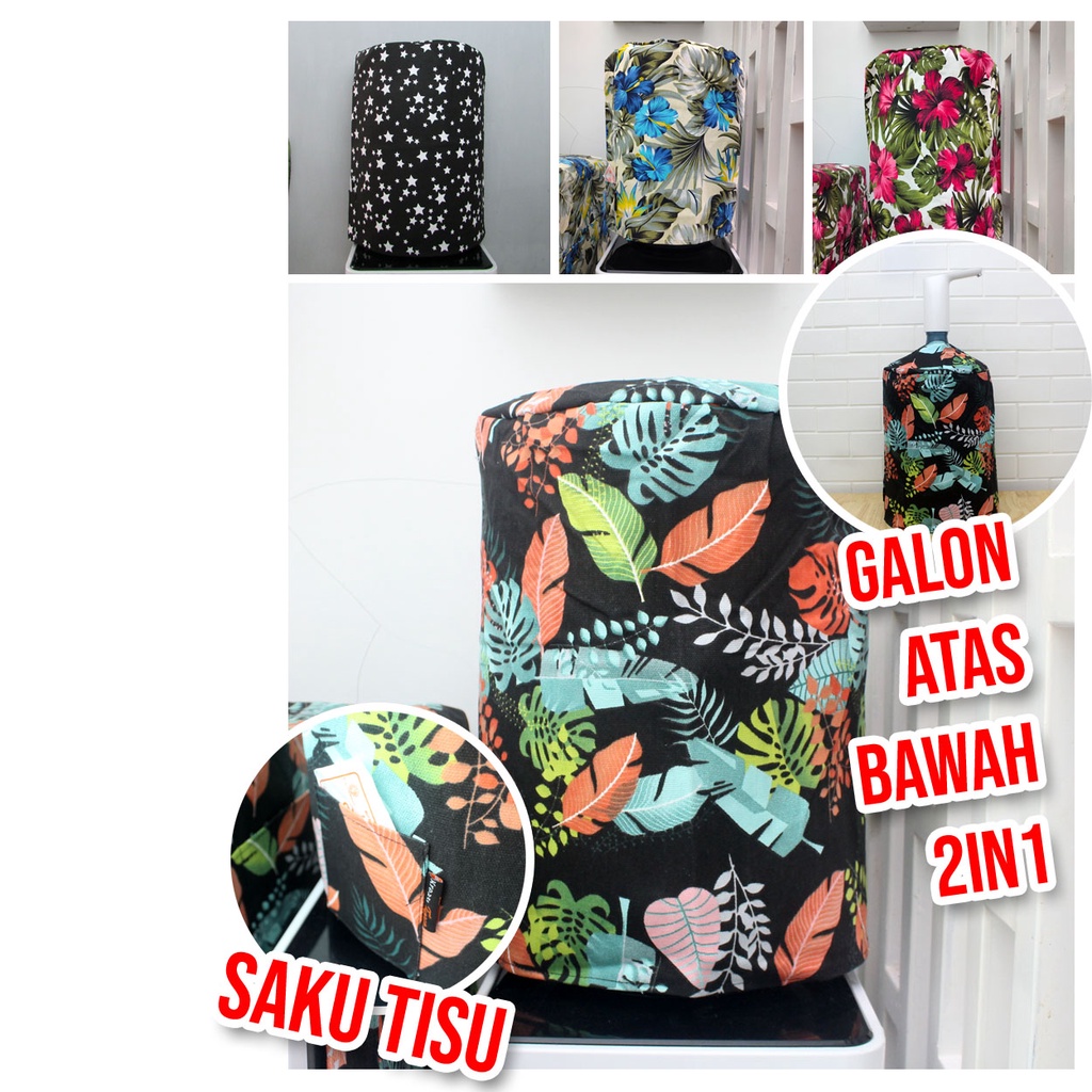 COVER GALON 2in1 MOTIF MINIMALIS UNTUK GALON ATAS BAWAH 2