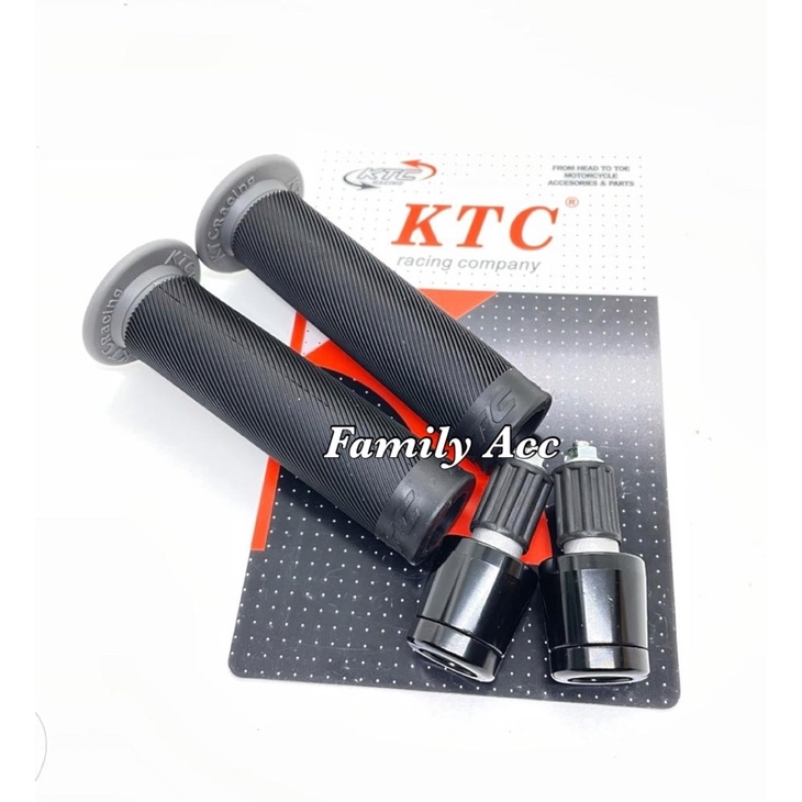 PAKET HANDGRIP HANDLE GRIP KTC RACING BULU PLUS JALU STANG 014 FB HITAM UNIVERSAL GRIP KTC MOTOR NMAX N-MAX NEW AEROX PCX ADV LEXI VARIO 150 VARIO 160 VARIO 125 150 SCOOPY NEW BEAT NEW MIO FINO MIO J XEON NINJA CBR250RR