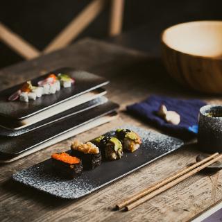 Set Piring Makanan Snack Sushi Dengan Bahan Keramik  Dan  